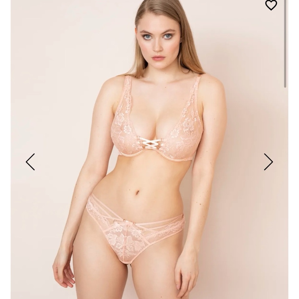 Agent Provocateur Essie Lace Intimates Set in Blush Pink
